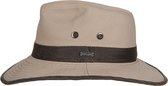 Hatland - UV Fedora hoed voor heren - Randson - Beige - maat XXL (63CM)