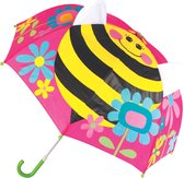 Stephen Joseph - Pop-up paraplu voor meisjes - Bij - Roze - maat Onesize