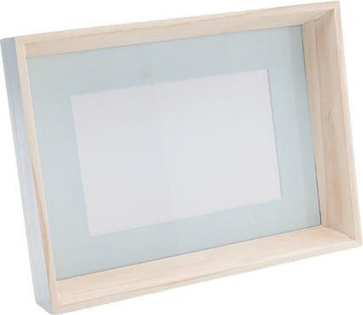 Border Fotokader Pastel Turquoise Hout16.5x22x4cm Met Steun