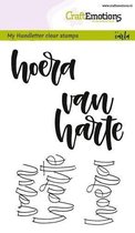 Clearstamps A6 Handlettering - Hoera van harte