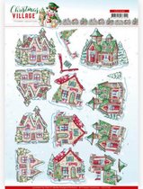 Christmas Houses Christmas Village 3D Cutting Sheet by Yvonne Creations
