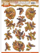 3D Uitdrukvel  - Yvonne Creations - Fabulous Fall - Herfst vogels