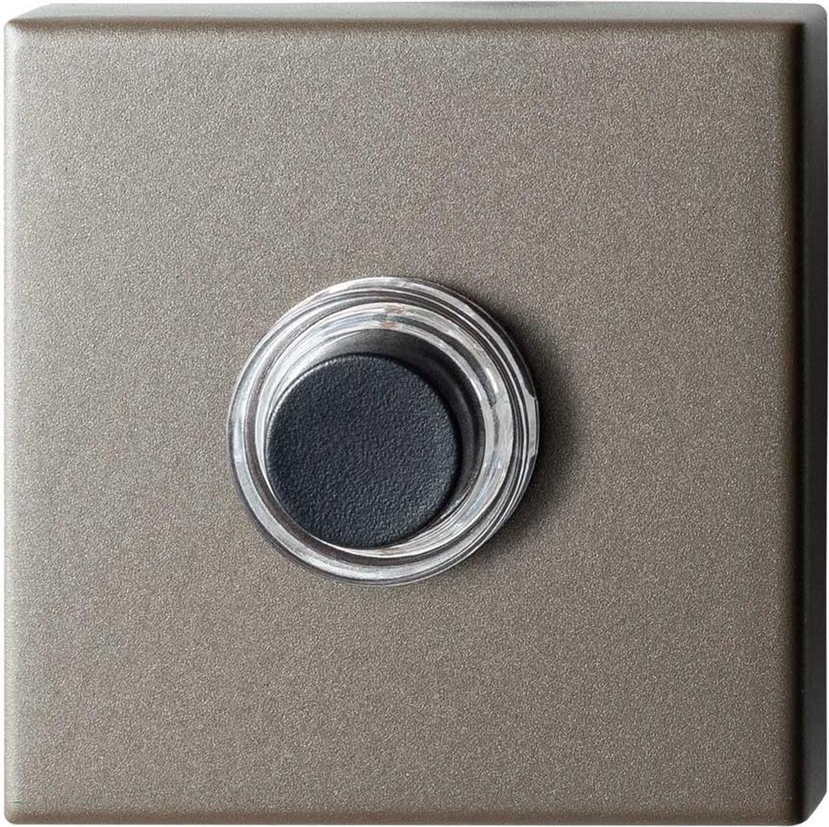 GPF9826.A3.1102 deurbel met zwarte button vierkant 50x50x8 mm Mocca blend