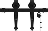 Schuifdeursysteem - Zwart - Staal verzinkt - Ten Hulscher - GPF0504.61 Nuoli zwart 150 cm