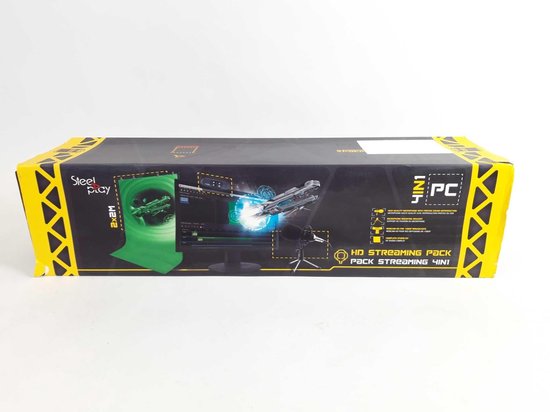 Steelplay Pro HD 4-in-1 Streaming Pack (Webcam / Microphone / Green Screen) - Steelplay