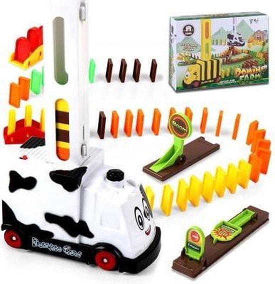 100 stks kleur domino blokken speelgoed-trein automatische licentie  metselen kinderen... | bol.com