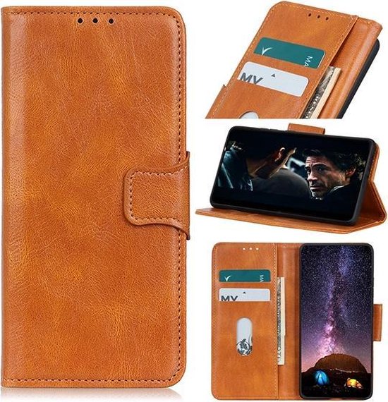 Wicked Narwal | Premium PU Leder bookstyle / book case/ wallet case Hoesje voor Samsung Samsung Galaxy S21 Bruin