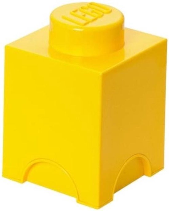 Boîte de Rangement LEGO 2 Plots Jaune - Lego Boîte de Rangement - LEGO  Jaune - FRAISE DES BOIS