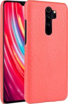 Xiaomi Redmi Note 8 Pro Hoesje - Mobigear - Croco Serie - Hard Kunststof Backcover - Rood - Hoesje Geschikt Voor Xiaomi Redmi Note 8 Pro