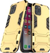 Apple iPhone 11 Pro Hoesje - Mobigear - Armor Stand Serie - Hard Kunststof Backcover - Goud - Hoesje Geschikt Voor Apple iPhone 11 Pro