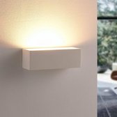 Lindby - LED wandlamp - 1licht - gips - H: 7.5 cm - G9 - wit - Inclusief lichtbron