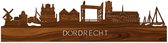 Skyline Dordrecht Palissander hout - 120 cm - Woondecoratie design - Wanddecoratie - WoodWideCities