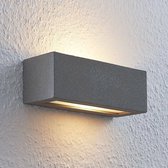 Lindby - LED wandlamp - 1licht - beton - H: 7.5 cm - G9 - grijs