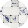 Toile cirée autour des carreaux d'argile - 160 cm