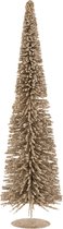 J-Line Kerstboom - polyresin - glitter/champagne - small