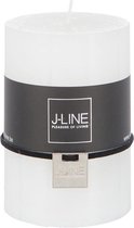 J-Line cilinderkaars - wit - medium - 48U - 6 stuks