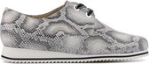 Hassia Vrouwen Suède Slangenprint Veterschoenen / Damesschoenen  301563 - Beige - Maat 37