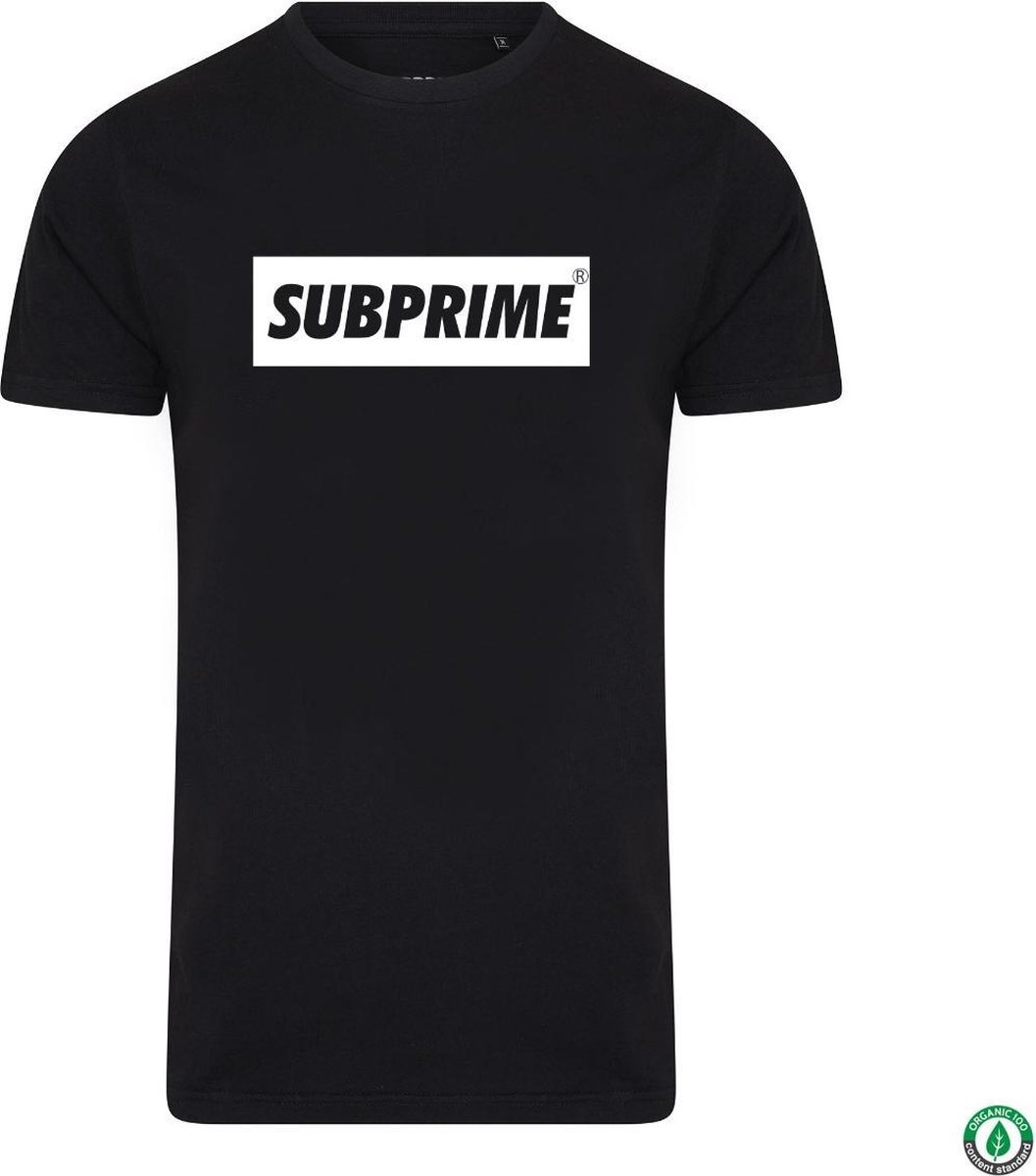 Subprime - Heren Tee SS Shirt Block Black - Zwart - Maat M
