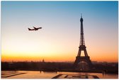 Poster – Uitzicht over Parijs met Eiffeltoren - 60x40cm Foto op Posterpapier