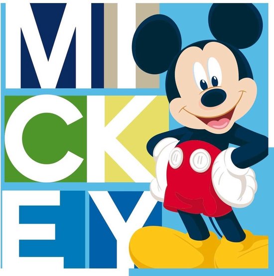 Carbotex Sierkussen Mickey Mouse Junior 40 Cm Polyester Blauw