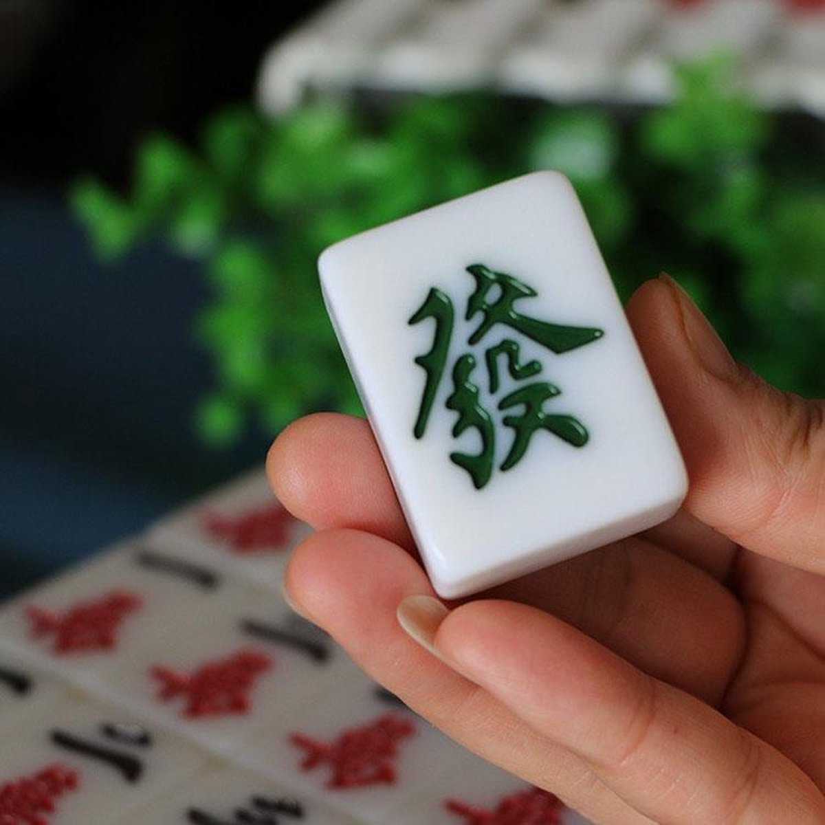 Mahjong Acrylique 40mm XL Compétition – 144 Tuiles Avec Boîte En Tissu