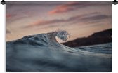 Tapisserie Calme - Vagues calmes au coucher du soleil Tapisserie en coton 60x40 cm - Tapisserie photo
