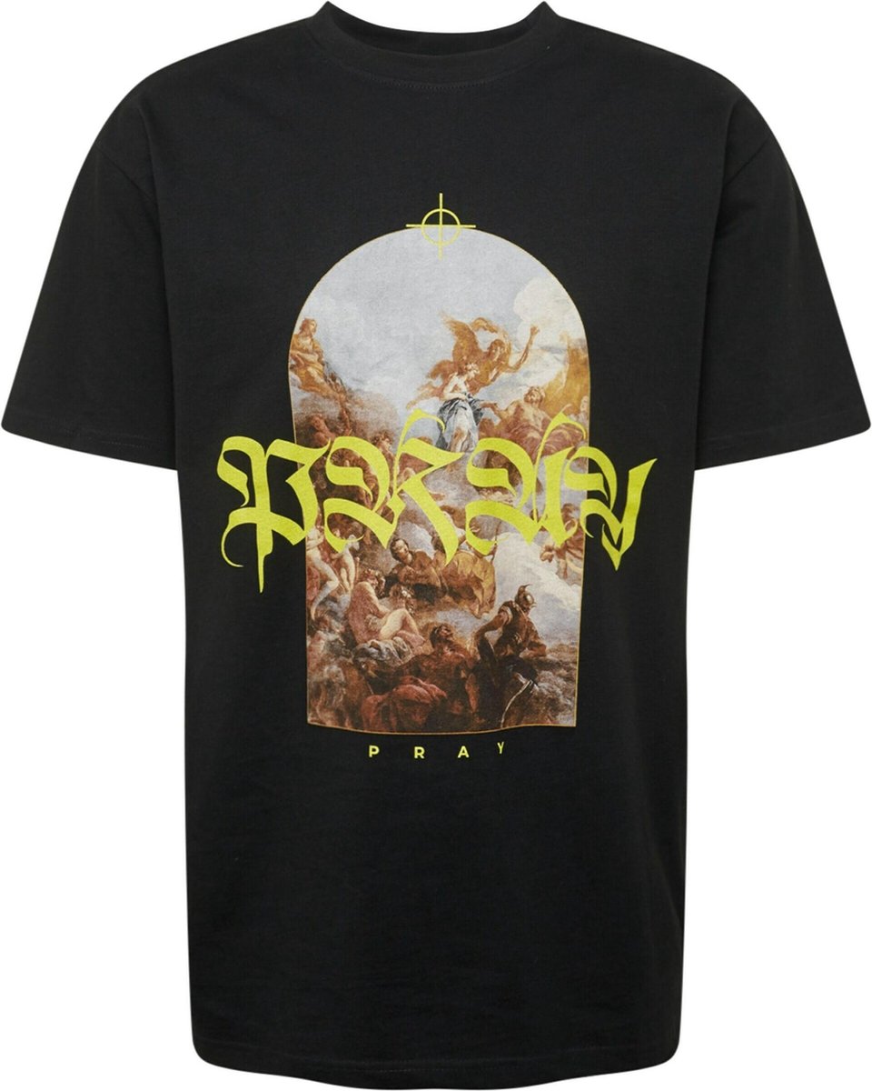 Mister Tee Pray Painting Oversize Heren Tshirt L Zwart