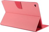 GOOSPERY FANCY DAGBOEK voor iPad Air 2 Cross Texture Leather Case met kaartsleuf & houder & portemonnee (roze)