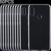 50 stuks schokbestendige TPU-beschermhoes voor Xiaomi Redmi 6 Pro / A2 Lite (transparant)