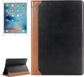 Boekstijl gepolijst oppervlak horizontale flip lederen tas met houder & kaartsleuven & portemonnee voor iPad Pro 9,7 inch (zwart)