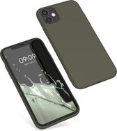 kwmobile telefoonhoesje voor Apple iPhone 11 - Hoesje voor smartphone - Back cover in mat olijfgroen