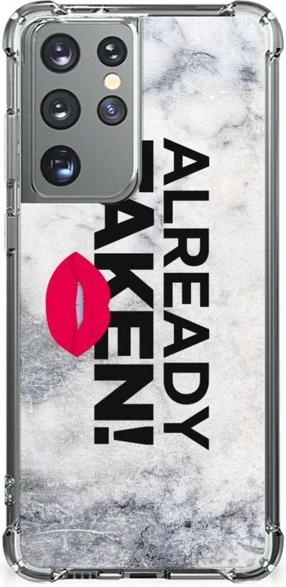 Samsung Galaxy S21 Ultra Telefoonhoesje met tekst Already Taken White
