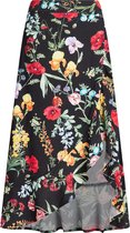 WE Fashion Dames midirok met print en volant