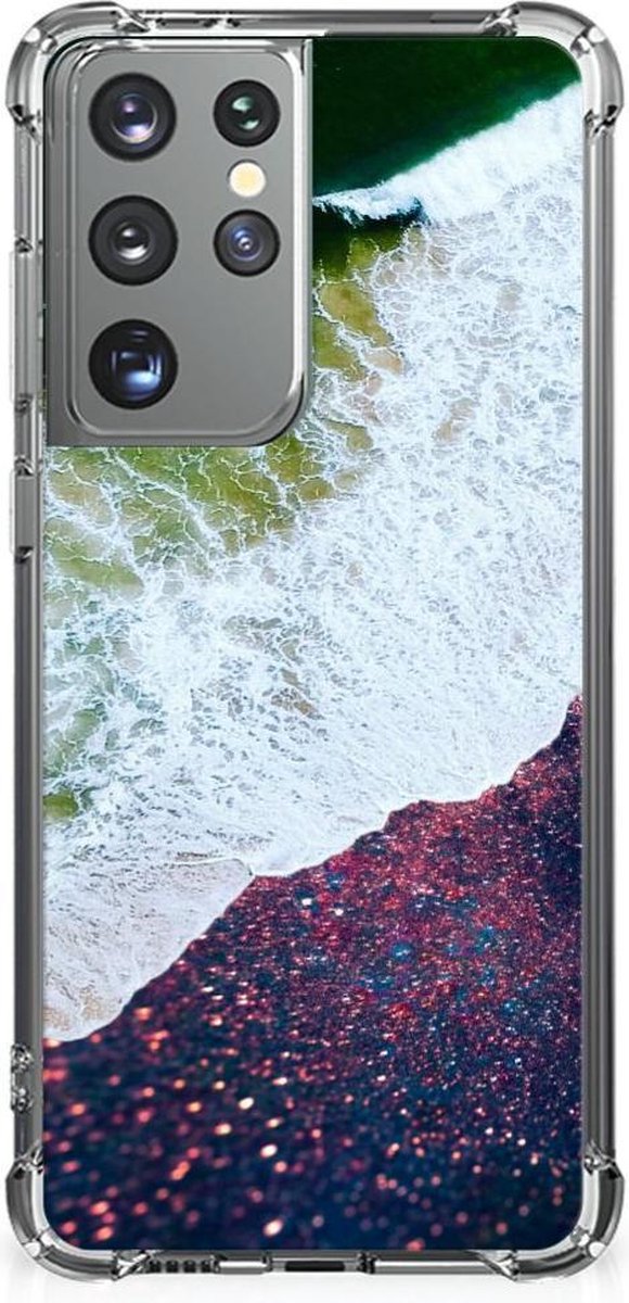 Back Cover voor Samsung Galaxy S21 Ultra Shockproof Case Sea in Space