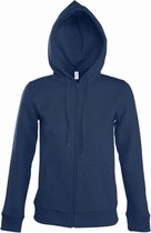 SOLS Dames/dames Zeven volledige ritssluiting Sweatshirt / Hoodie (Franse marine)