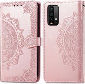 iMoshion Mandala Booktype Xiaomi Redmi Note 9T (5G) hoesje - Rosé Goud