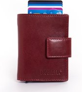 Figuretta Cardprotector met Muntvak RFID | Glanzend Leder | Rood