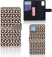 Bookcase Samsung Galaxy A02s Flip Cover Samsung M02s Hoesje Aztec Brown
