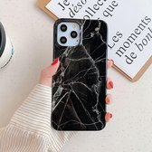Mobigear Marble Backcover Hoesje - Geschikt voor Apple iPhone 12 Pro - Gsm case - Zwart