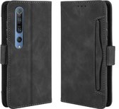 Voor Xiaomi Mi 10 / Mi 10 Pro 5G Wallet Style Skin Feel Calf Pattern Leather Case met aparte kaartsleuven (zwart)