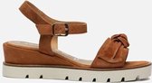 Tamaris Sandalen met sleehak cognac - Maat 37