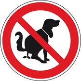 Voordeelset verboden te poepen voor honden bord, buispaal en scharnierbeugel