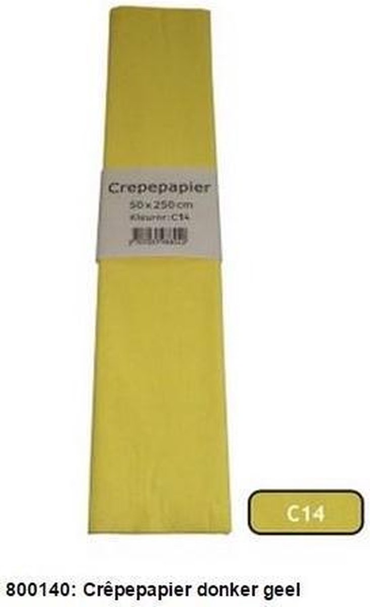 Crepepapier 50x250 geel