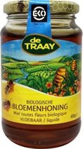De Traay - Biologische bloemenhoning vloeibaar  - 450g - Honing - Honingpot