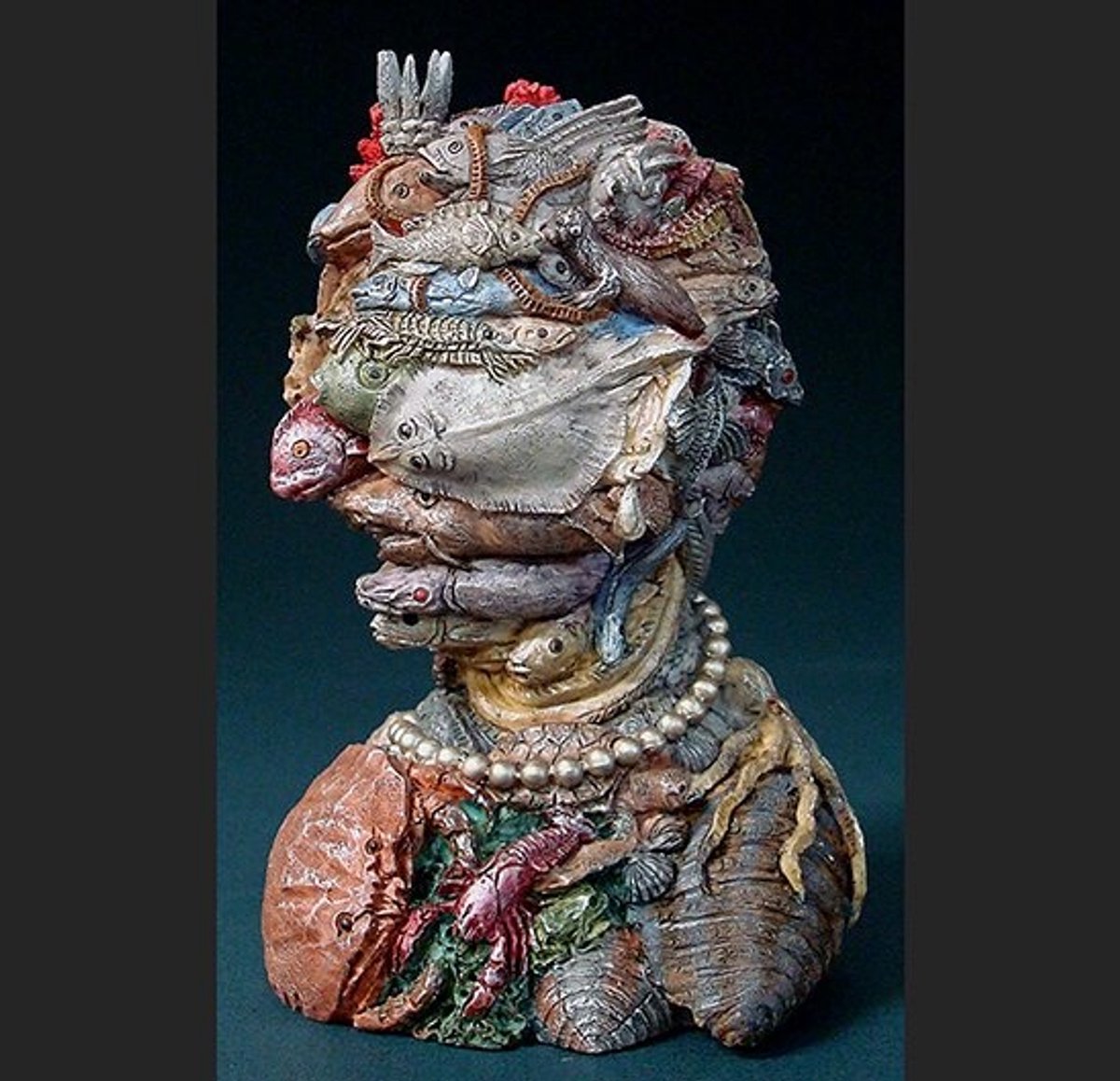 Aqua - Arcimboldo Beeldje - Hoogte 12cm
