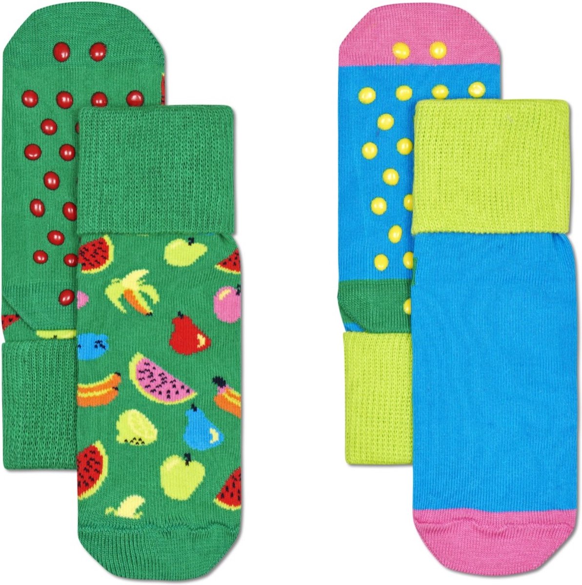 Happy Socks 2-Pack Kids Antislipsokken KFRU19-7300 2-3Y