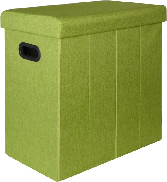 Panier à linge pliable 70L Coffre à laver avec couvercle