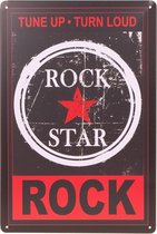 Metalen plaatje - Rock Star