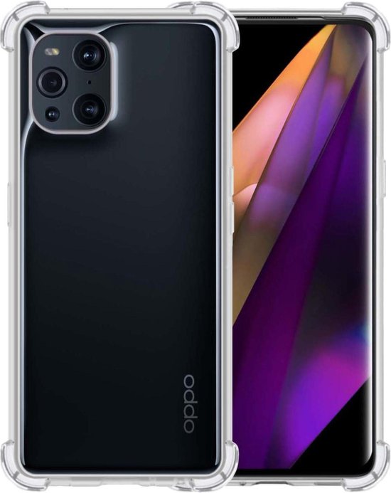 Oppo Find X3 Pro Case Siliconen Shock Proof Case Transparent - Oppo X3 Pro Case Cover Extra Firm - Transparent