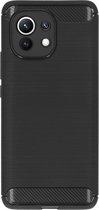 Brushed Backcover Xiaomi Mi 11 hoesje - Zwart